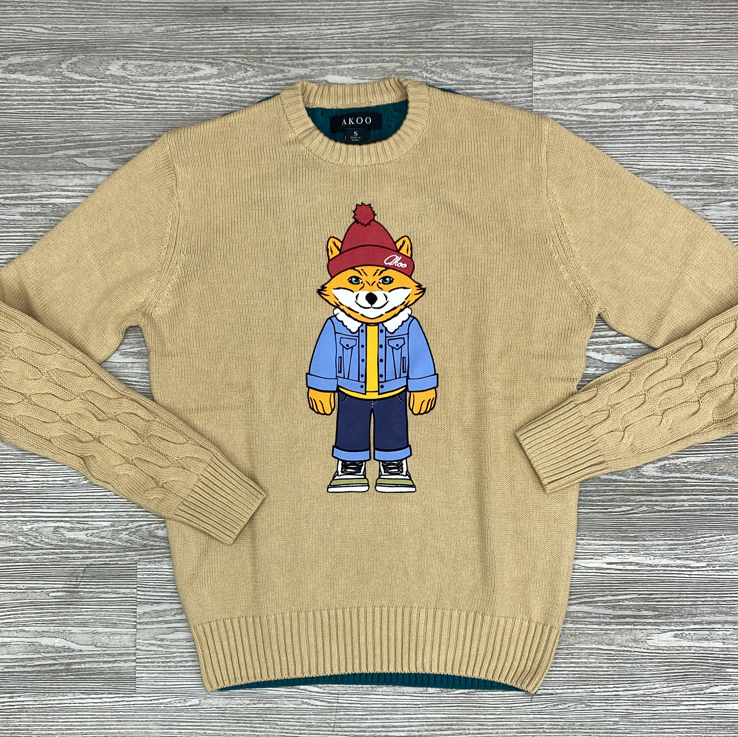 Akoo- slick bundled sweater (khaki)