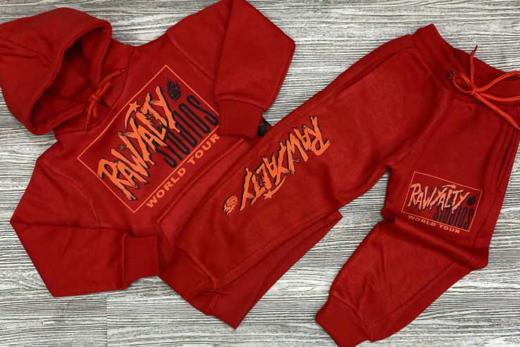 Rawyalty- raw studios sweatsuit (red) (kids)