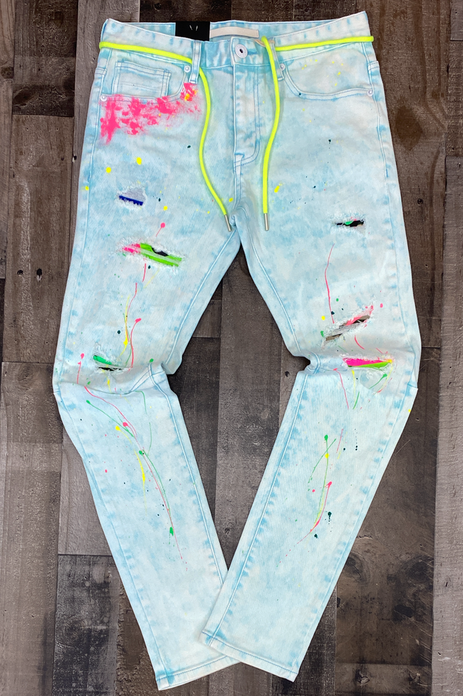 Kloud 9- painted jeans