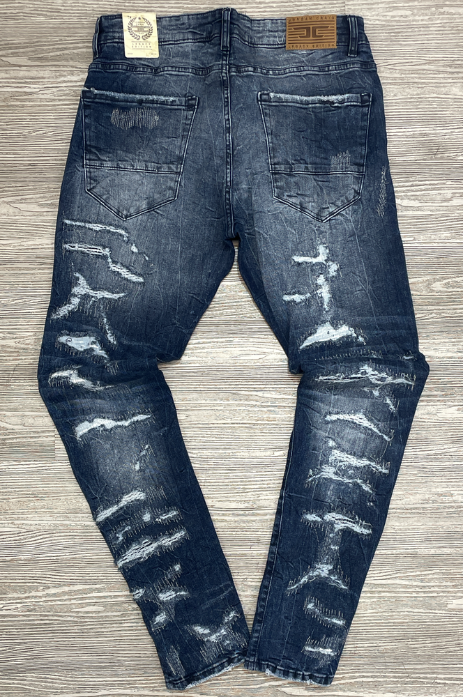 
                  
                    Jordan Craig- heavy shredded & repaired jeans (blue)
                  
                