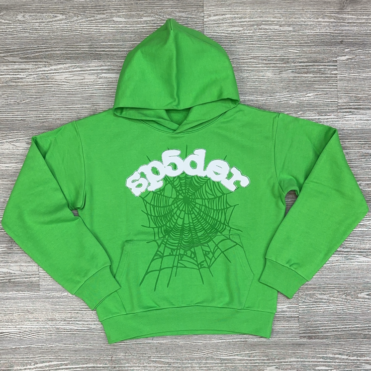 Sp5der- sp5der web hoodie (light green)