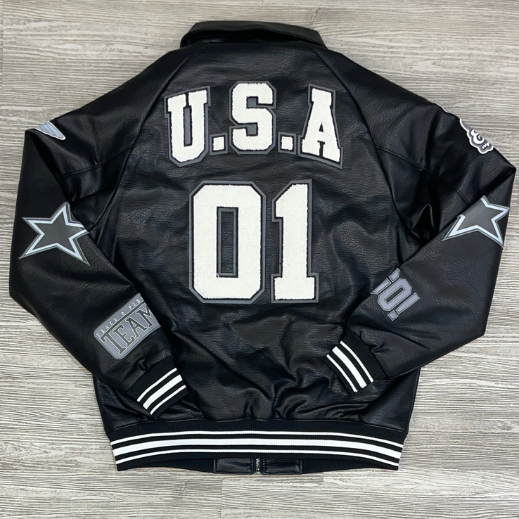 
                  
                    Rebel Minds- USA varsity jacket (black)
                  
                
