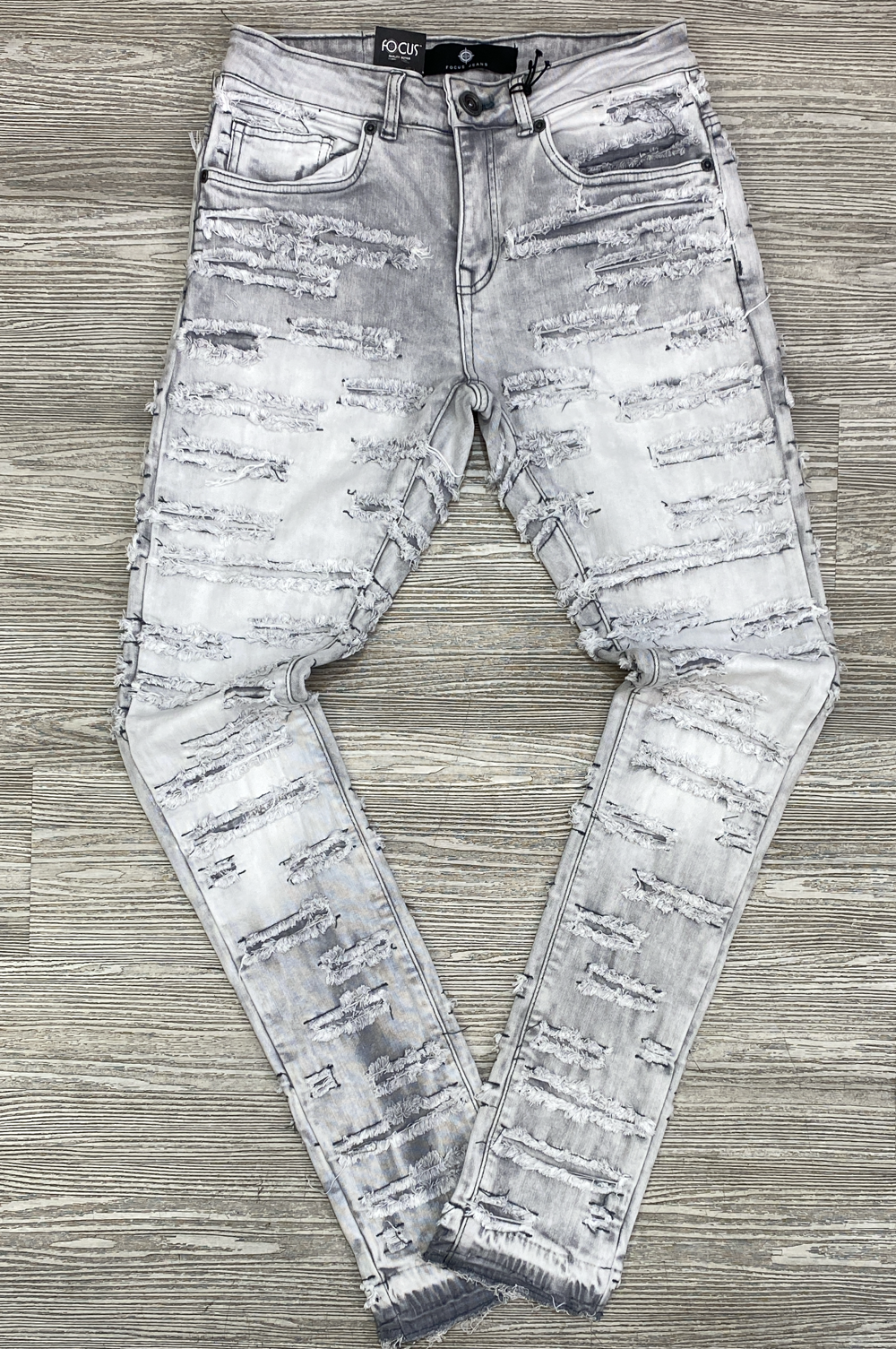 Focus- debris slim fit jeans (grey)