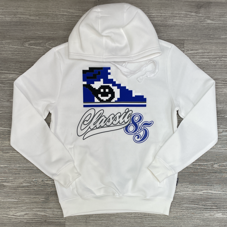 Rebel Minds - classic 85 logo  hoodie (white)