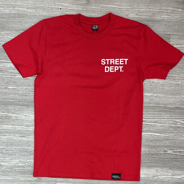 Planet of the grapes- street dept. ss tee (red)