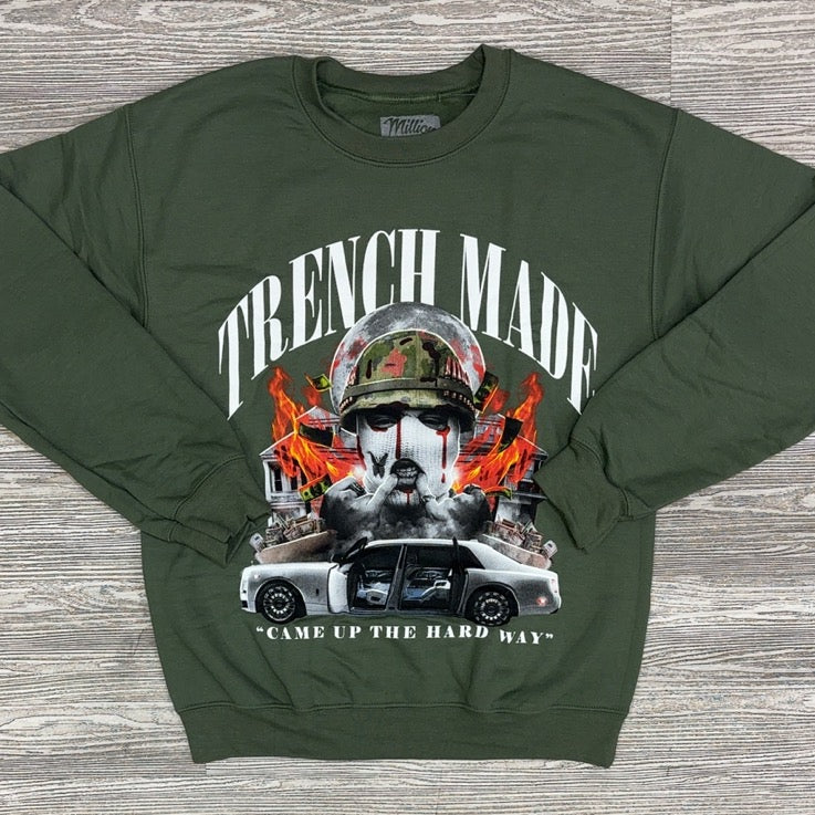Million Dolla Motive- trench made soldier sweatshirt