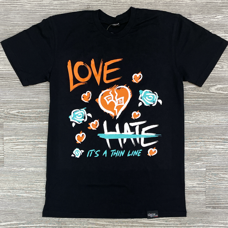Planet of the grapes- love hate ss tee (black)