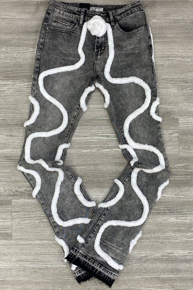 Reelistik-corda stacked jeans (grey/white)