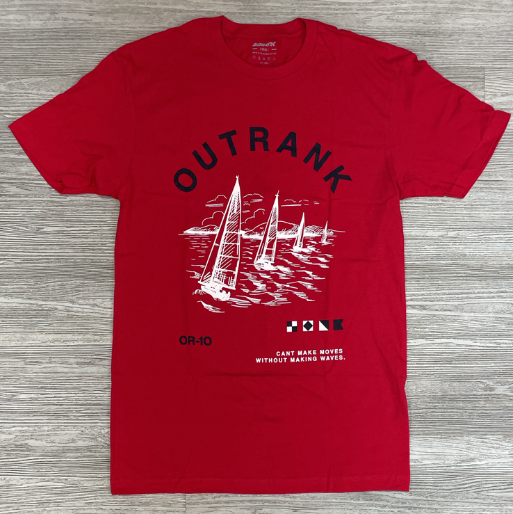 Outrank - making waves ss tee (red)