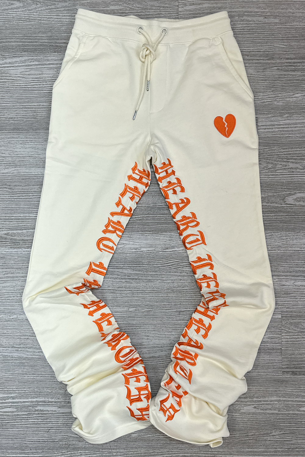 Focus- heartless stacked joggers