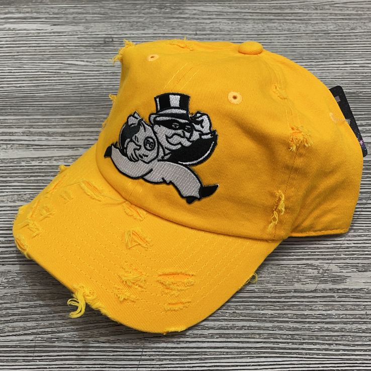Planet of the grapes- bandit trucker hat (gold)