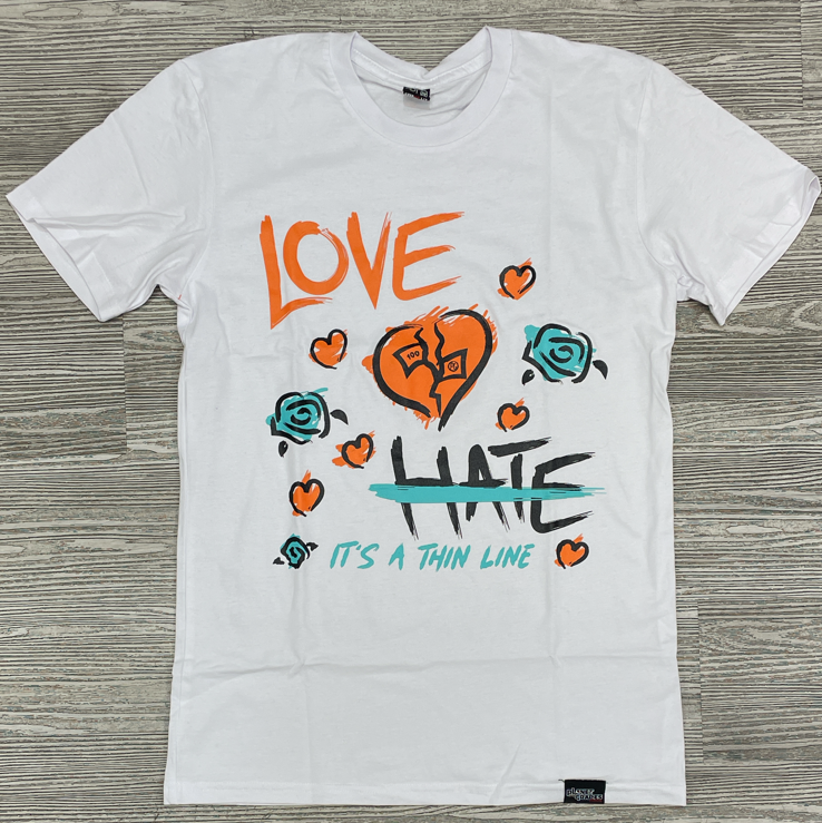 Planet of the grapes- love hate ss tee (white)