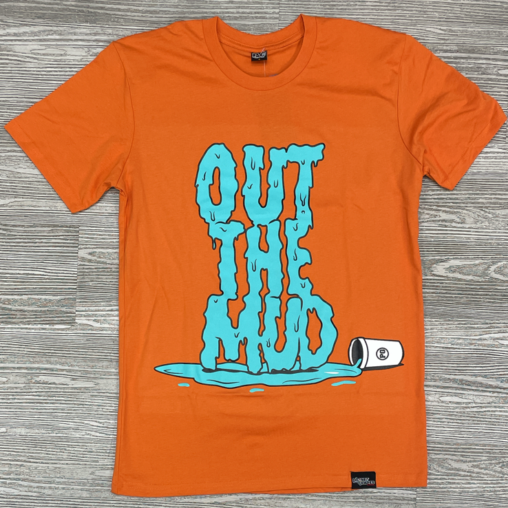 Planet of the grapes- out the mud ss tee (orange)