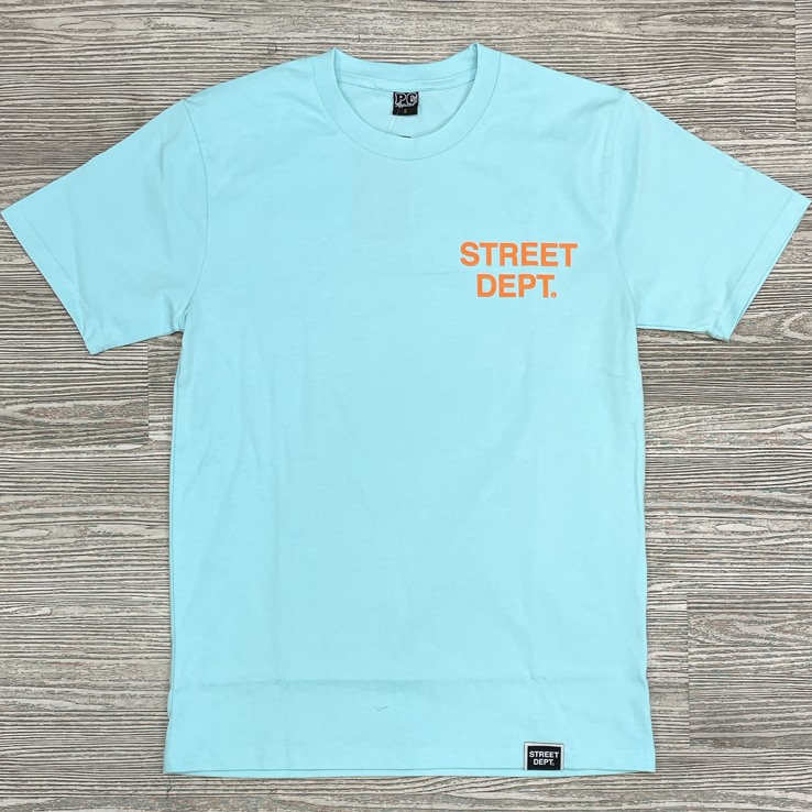 
                  
                    Planet of the grapes- street dept. ss tee (teal/orange)
                  
                