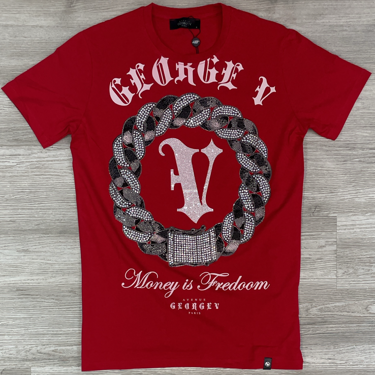 George V - GV money is freedom ss tee (red)