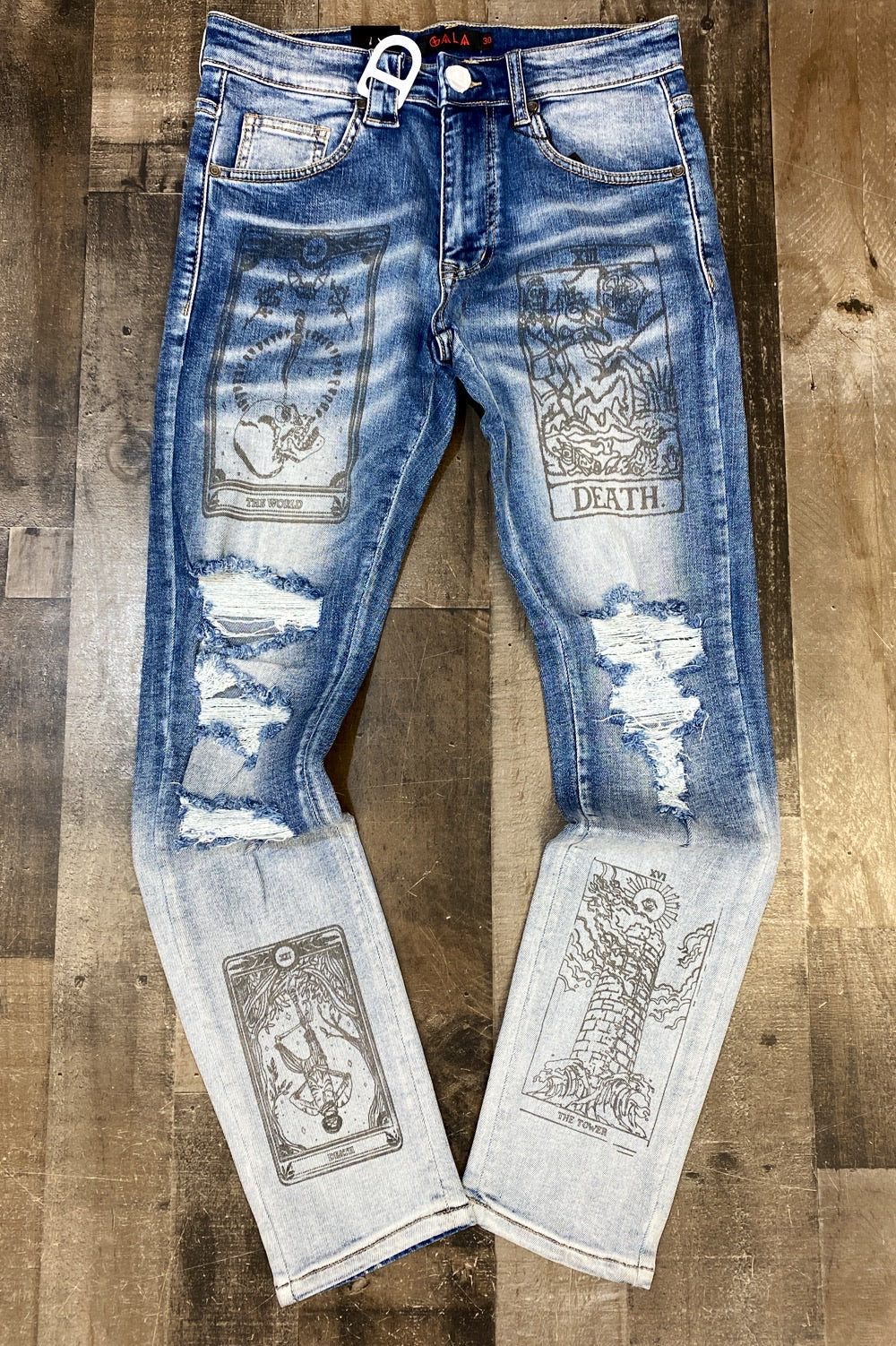 Gala- blue graphic jeans
