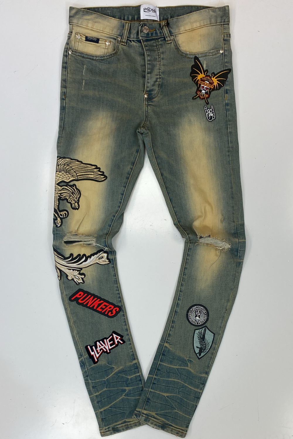 Mackeen- patched jeans