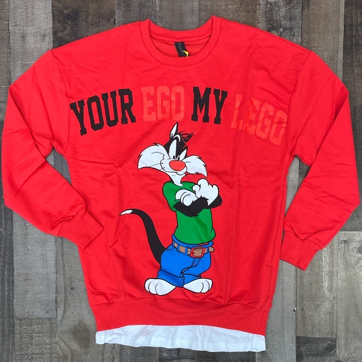 Plus Eighteen- your ego my lego sweater (red)