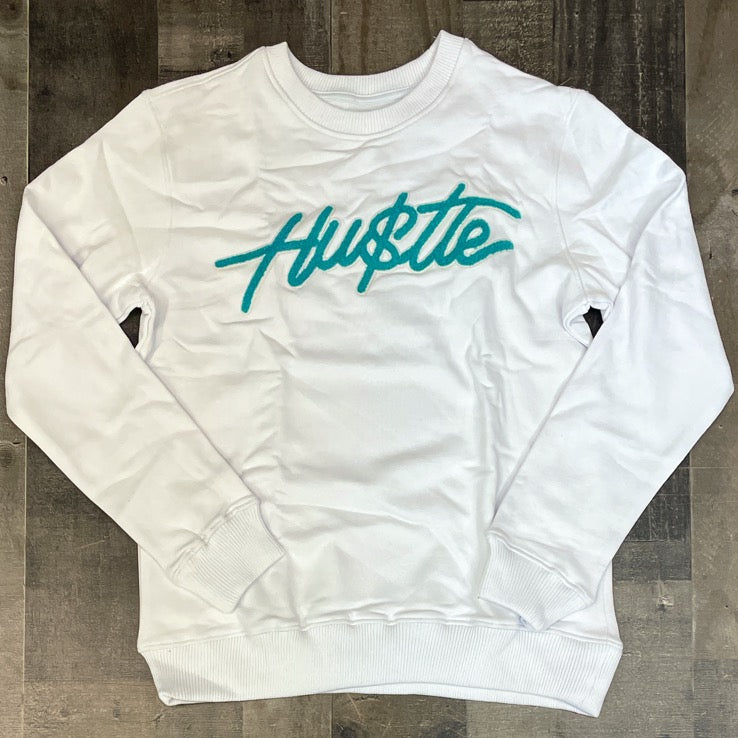 Eternity- hustle crewneck (white)
