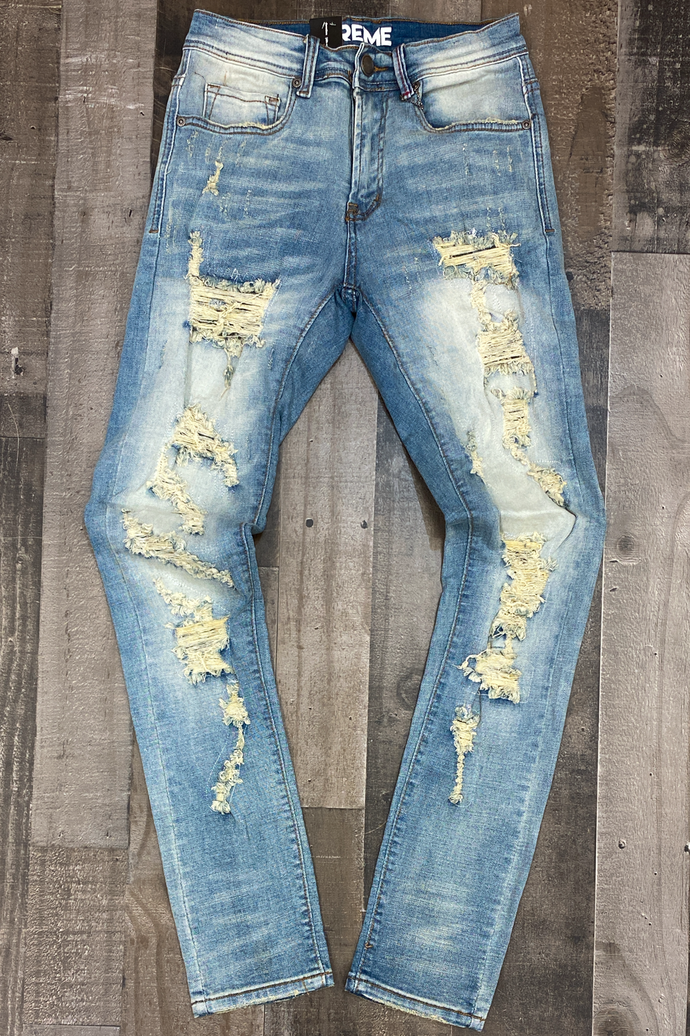 Preme- ripped denim jeans