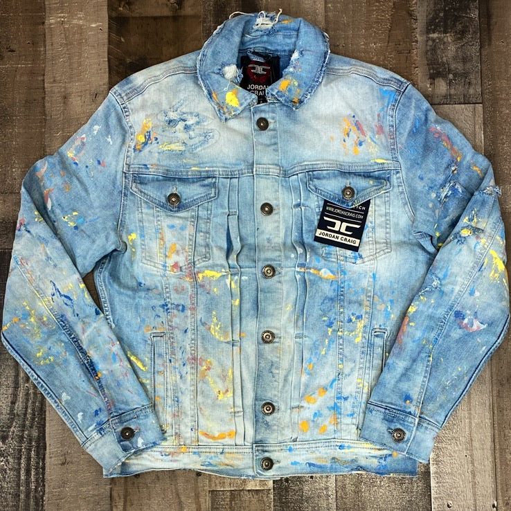 Jordan craig- paint splatter denim jacket