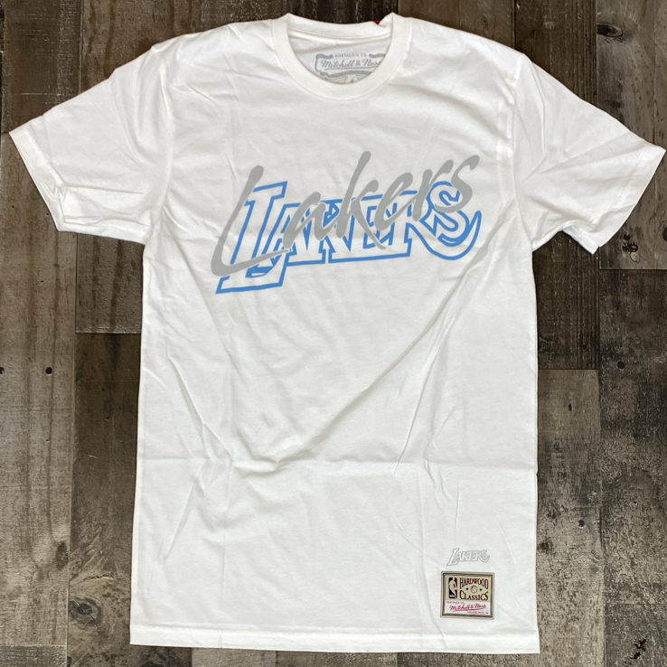 Mitchell & Ness- nba blue north Lakers ss tee