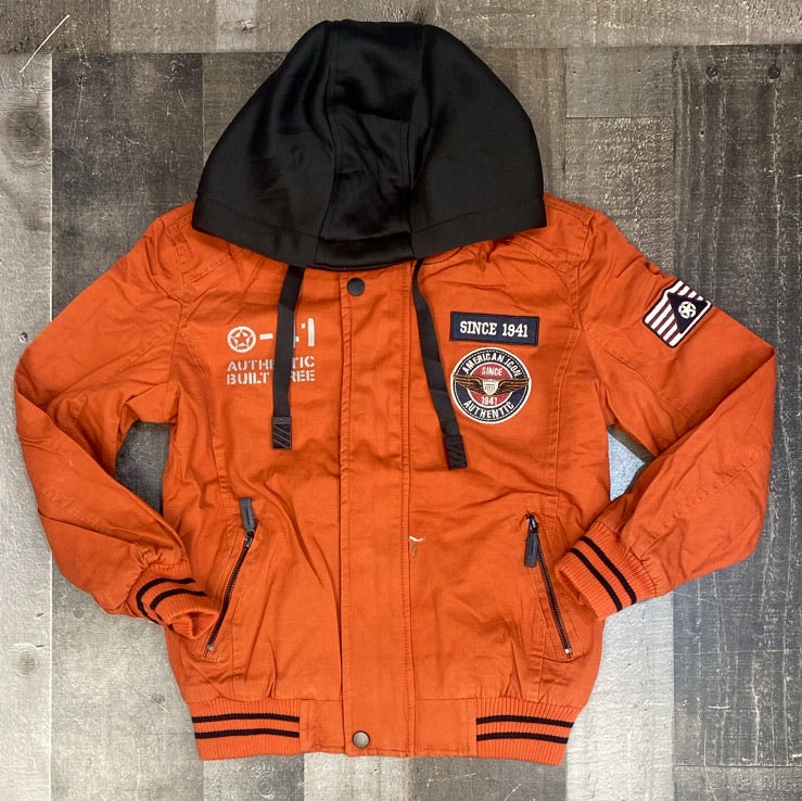 Catox Denim- orange flight jacket (kids)