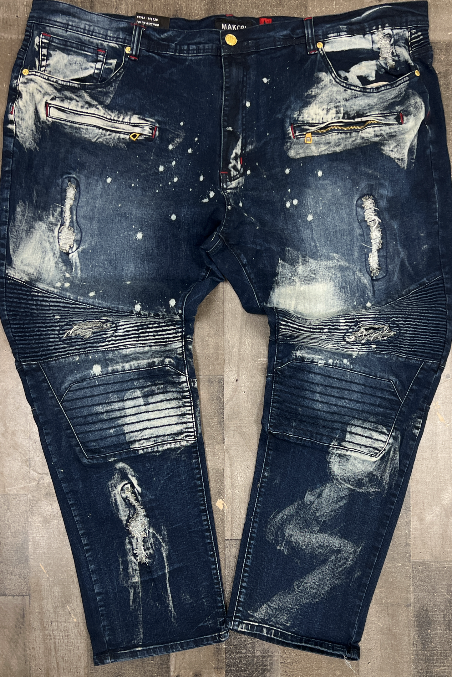 Makobi- moto jeans w/ zippers