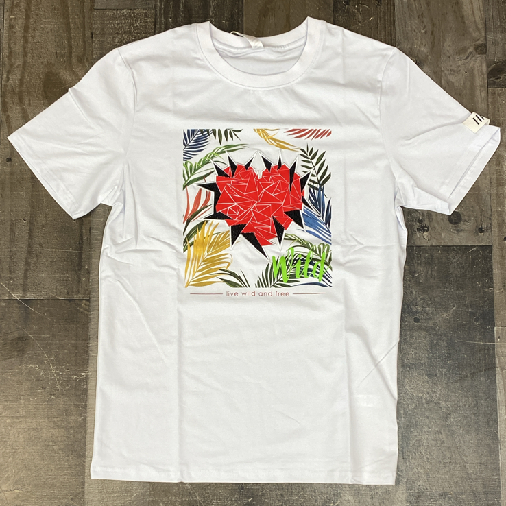 Fifth Loop- live wild & free ss tee (white)