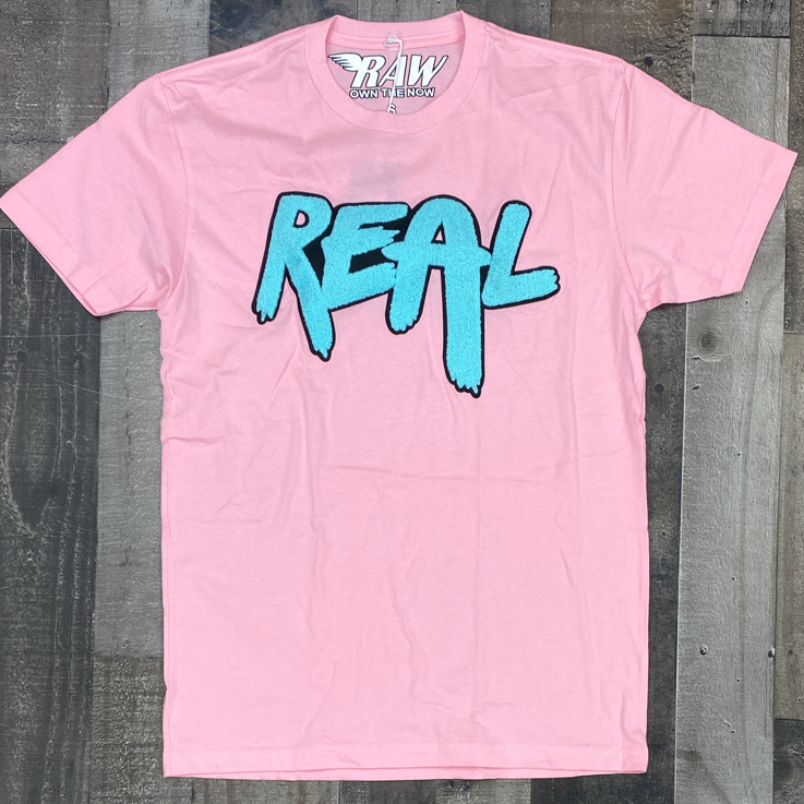 Rawyalty-real chenille patch ss tee (pink)