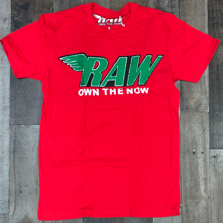 Rawyalty- raw chenille patch ss tee(red/green)