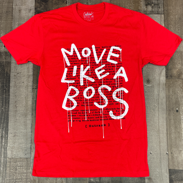 Outrank- move like a boss ss tee (red)