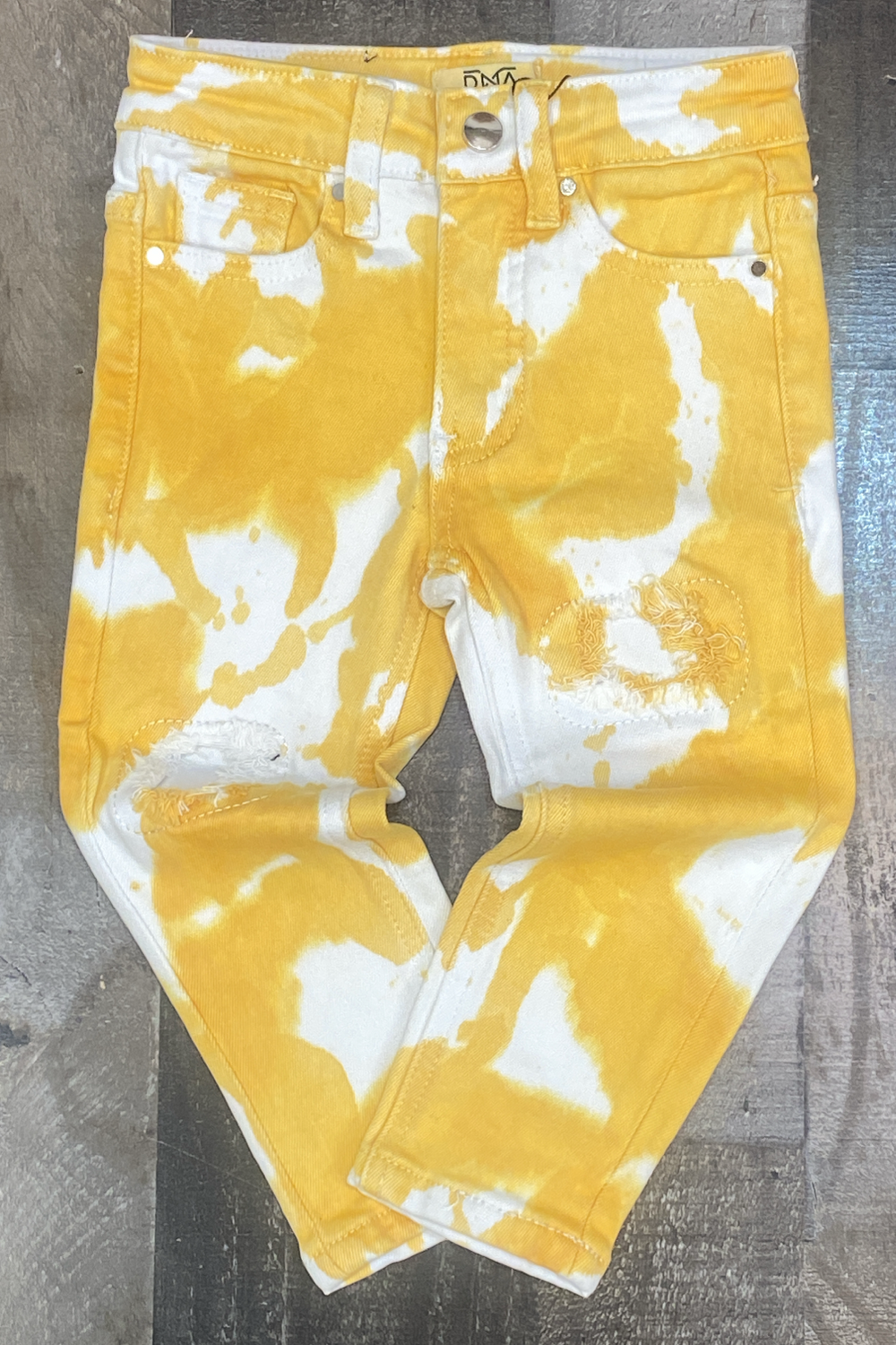 DNA Premium Wear- tie-dye denim jeans (yellow)(kids)
