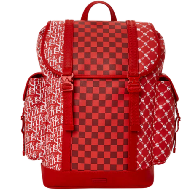SprayGround- tri split Monte Carlo backpack (red)