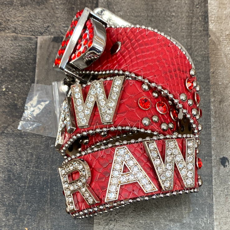 
                  
                    Rawyalty- raw studded belt (red/silver)
                  
                