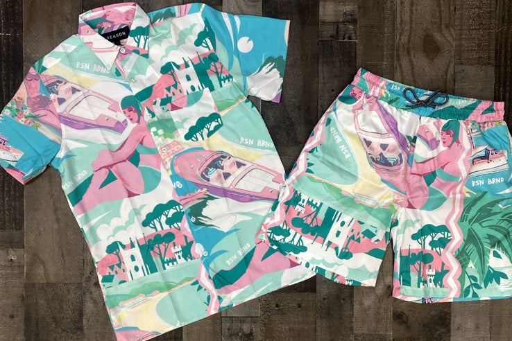 Reason- sail shirt shorts set
