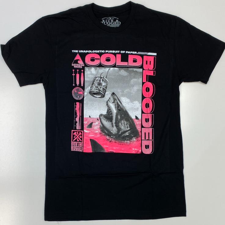 Rich & Rugged- cold blooded ss tee (black/pink)