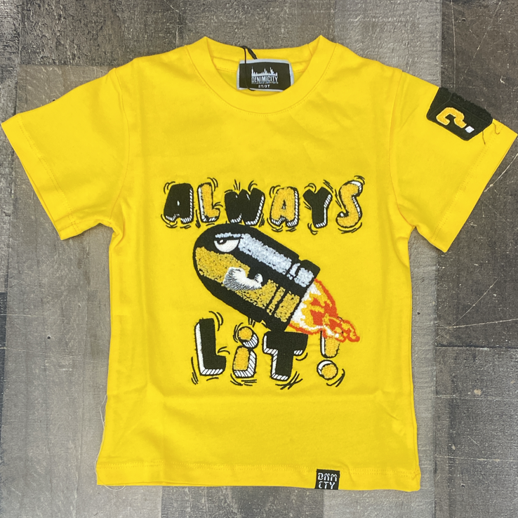 DENIMiCITY- Always lit ss tee (yellow)(kids)