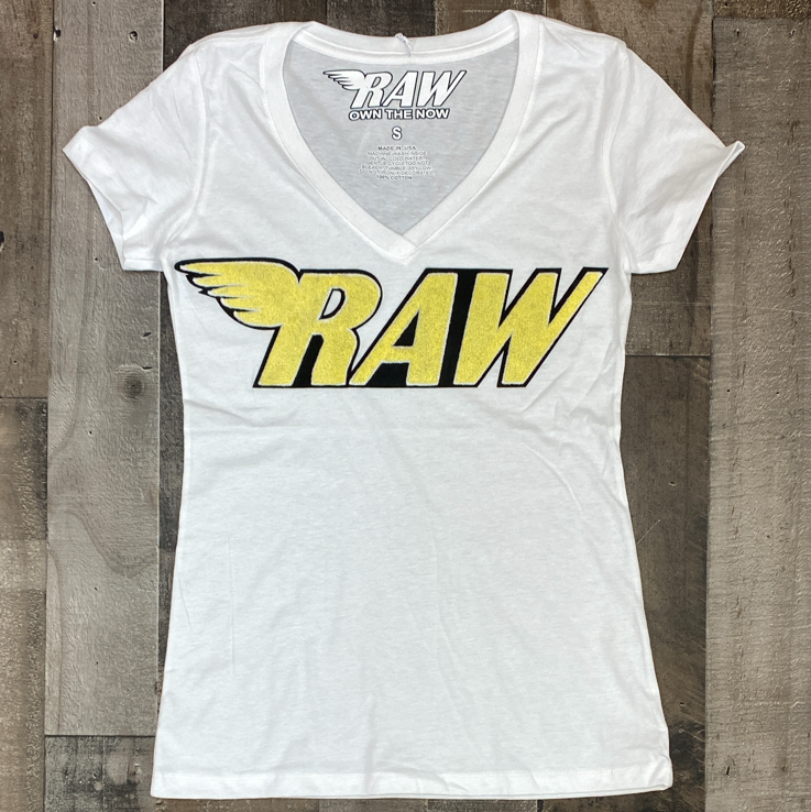 Rawyalty- raw chenille patch ss tee (women)