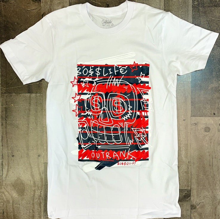 Outrank- boss life ss tee (white)