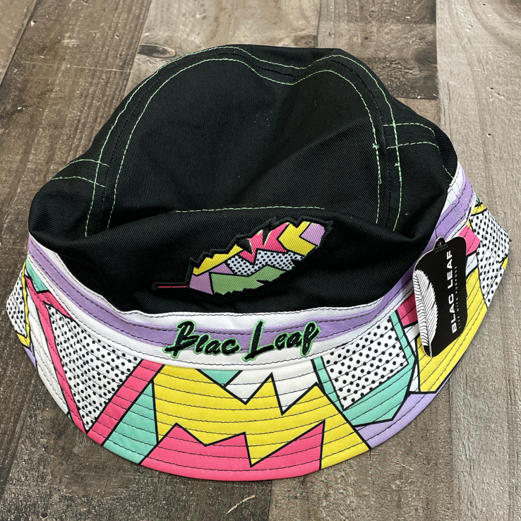 Blac Leaf- tote bucket hat