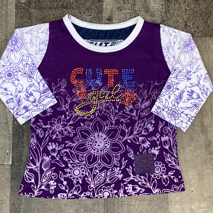 Elite- purple cute baby girl t-shirt