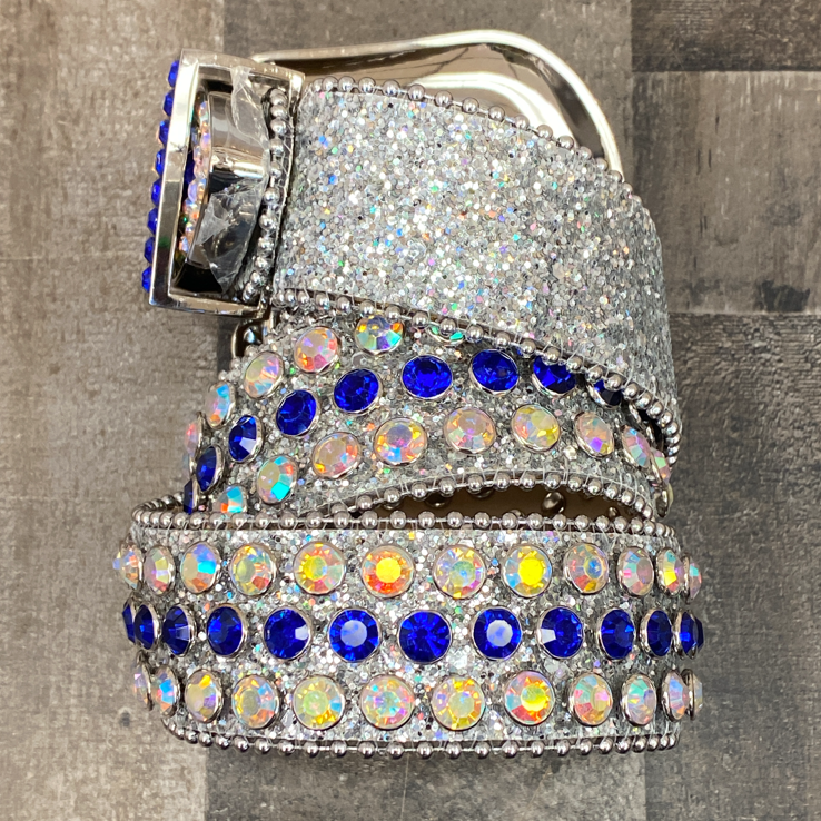
                  
                    Dna Premium Wear- studded sparkly belt (silver/blue)
                  
                
