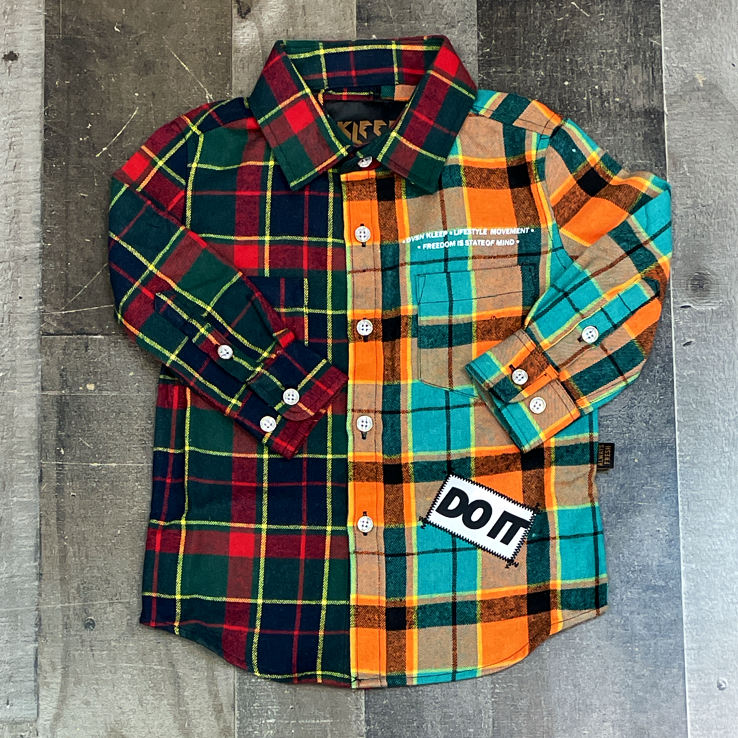 Kleep- flannel patched shirt (kids)