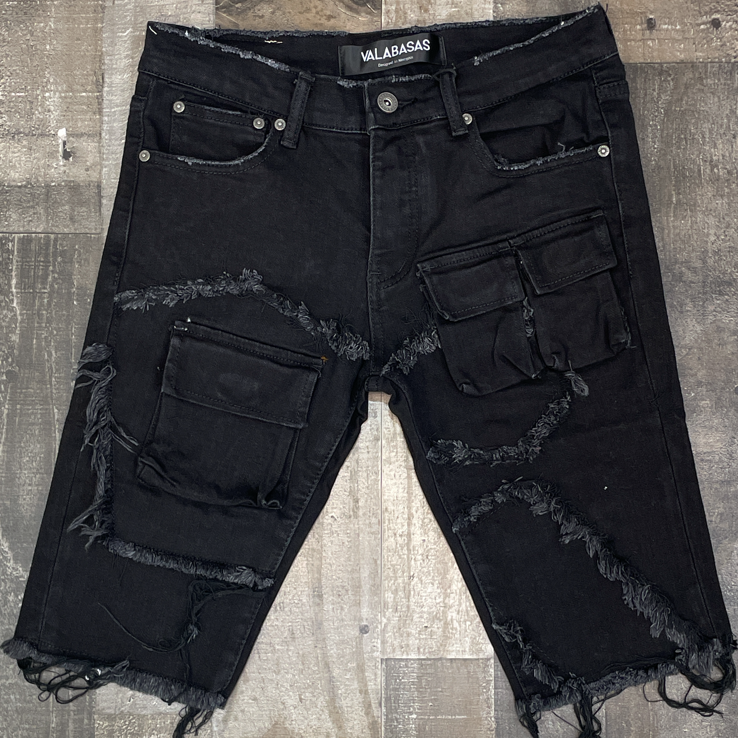 Valabasas- Santorini denim shorts (black)