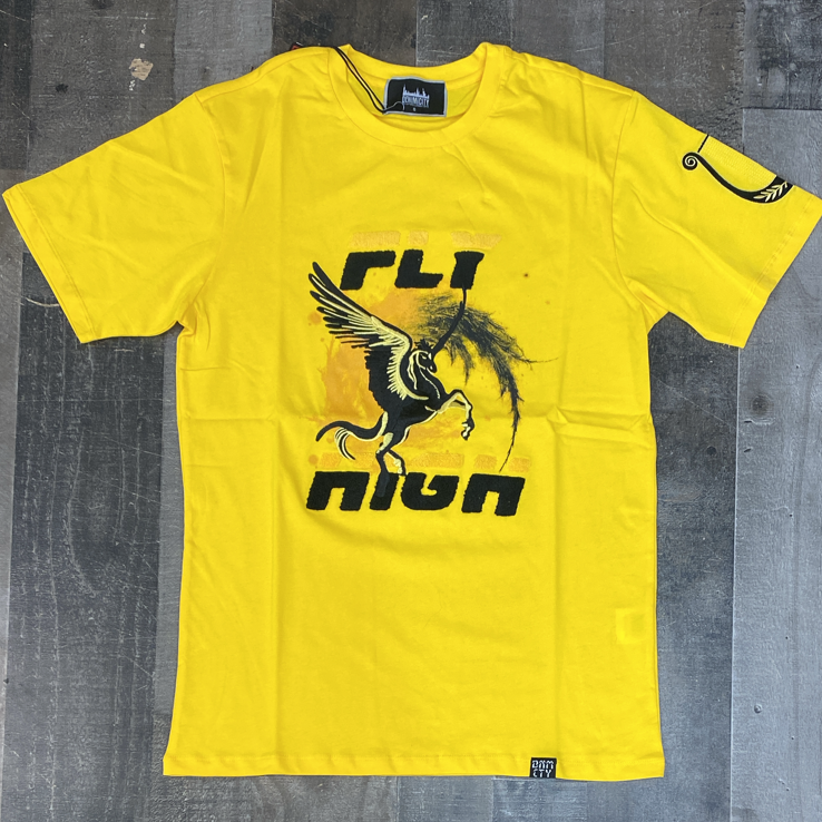 DENIMiCITY- Fly high ss tee (yellow/black)