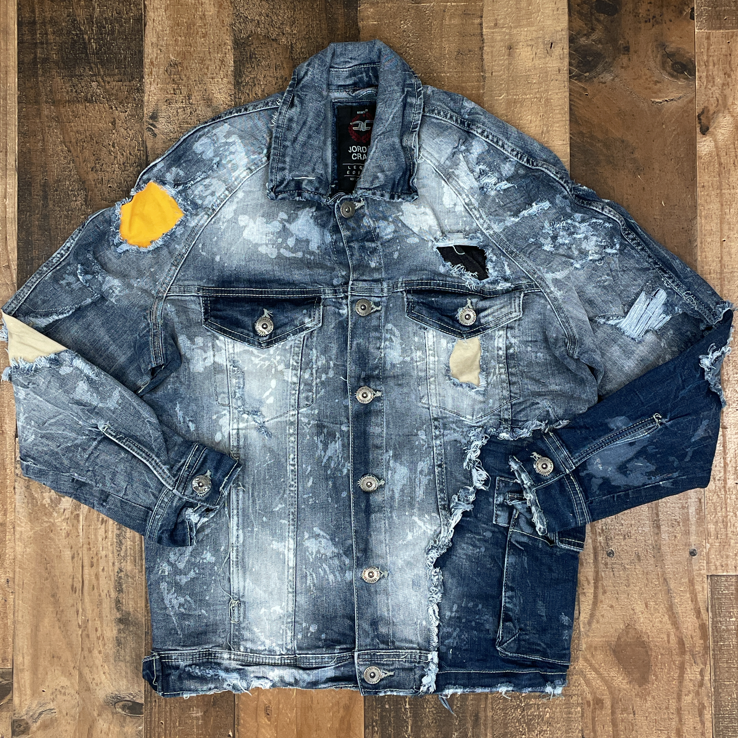 Jordan Craig- mixed fabric cargo denim jacket