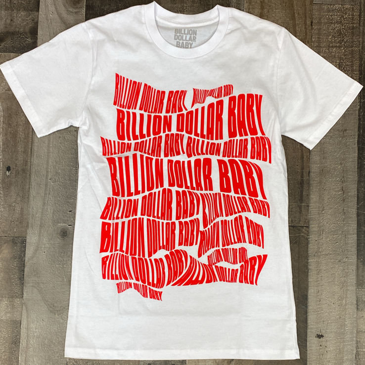 Billion Dollar Baby- print all over ss tee (white/red)