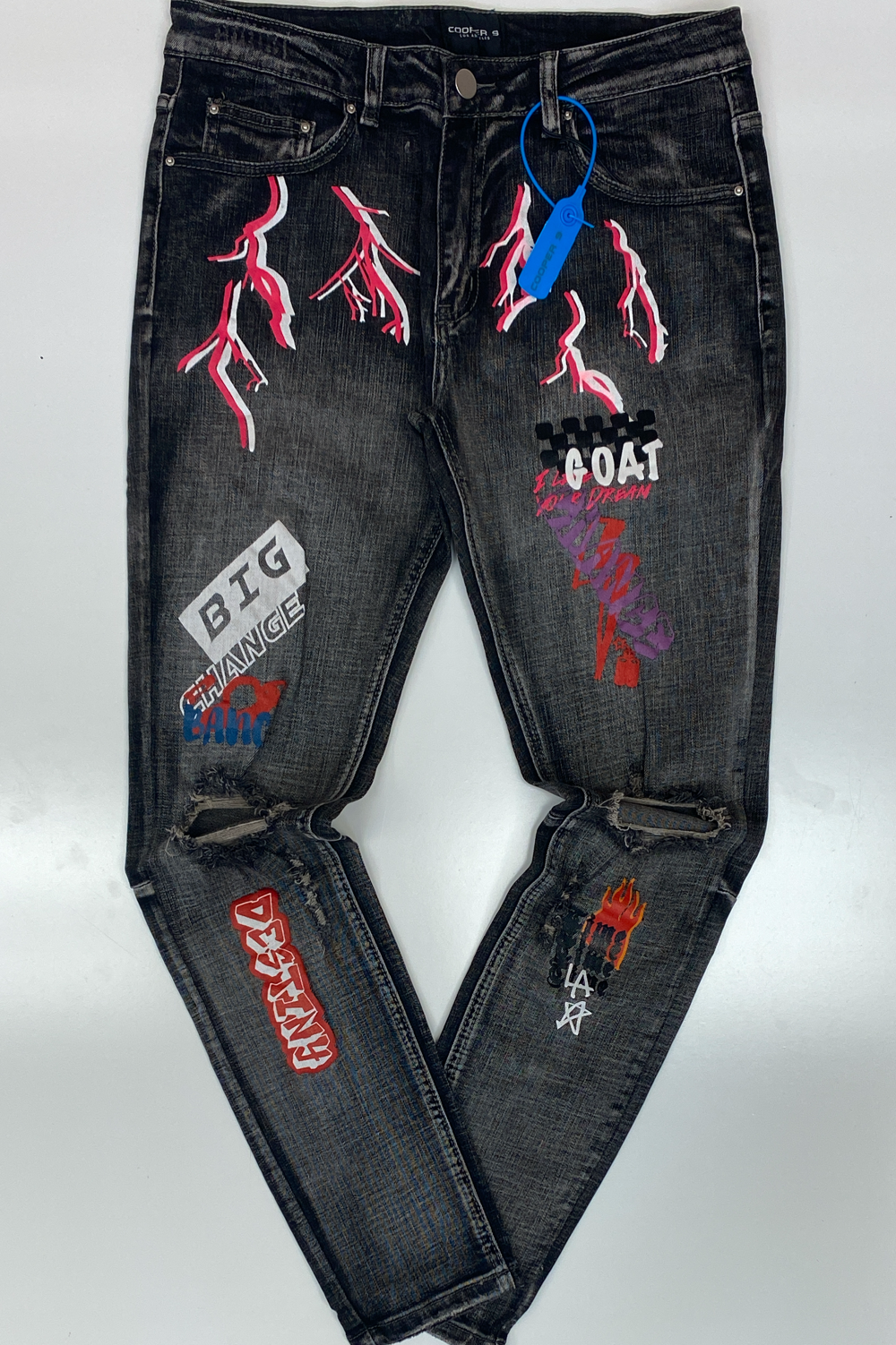 Cooper 9- chance graphic jeans (dark wash)