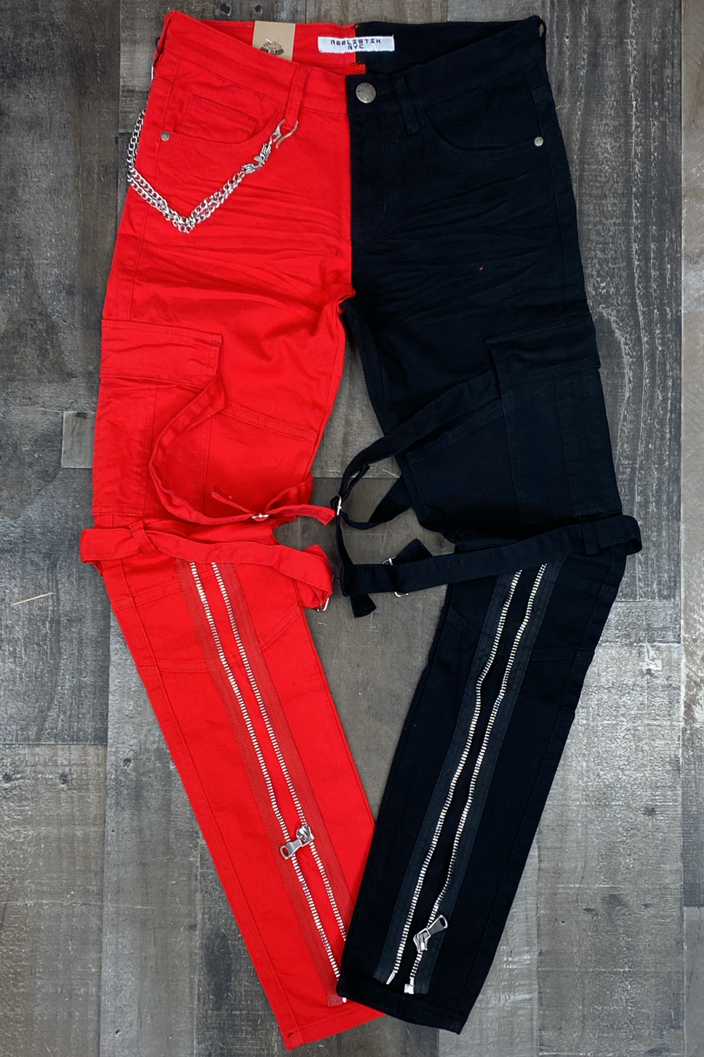 Reelistik- 2 toned jeans (red/black)